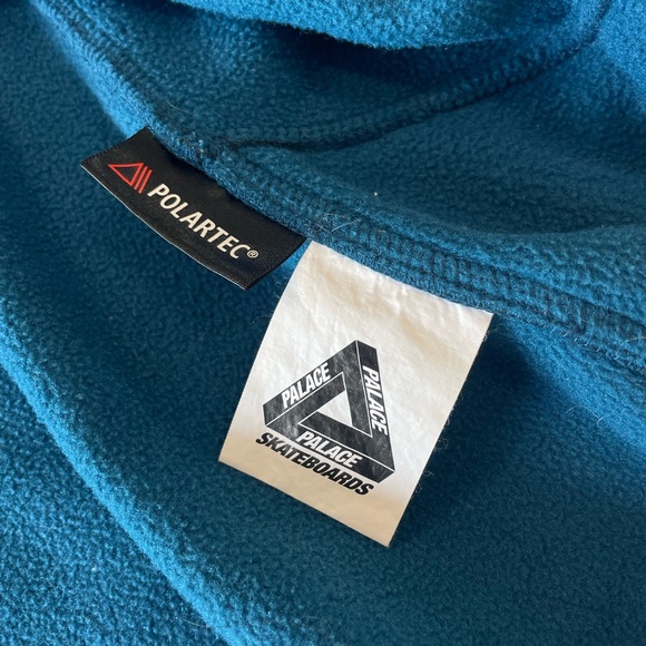 Palace Polartec Fleece Hooded Full Zip Blue Size Small - Picture 6 of 8